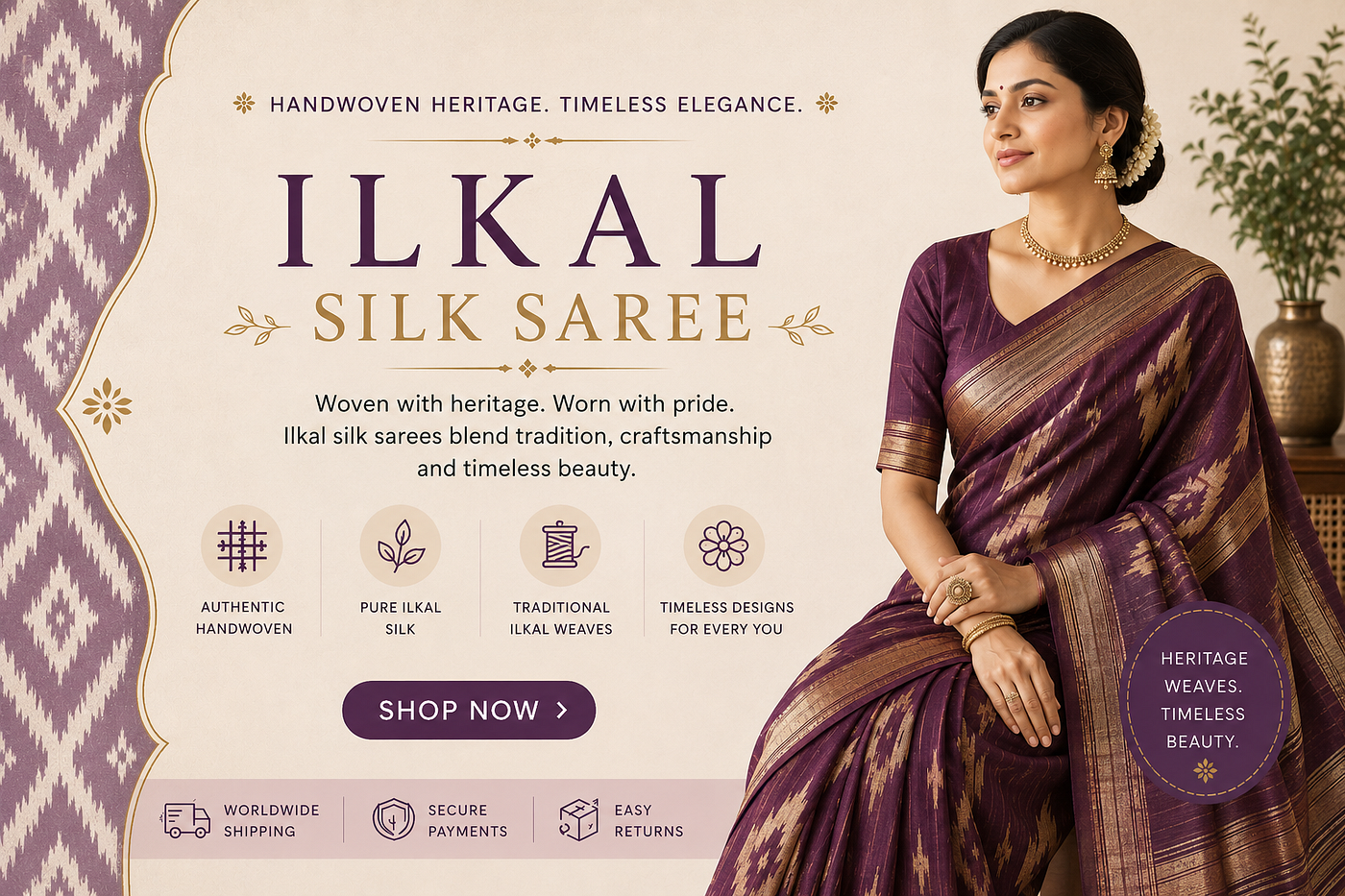 The Complete Ilkal Saree Fabric Guide: Cotton, Silk & Art Silk Explained