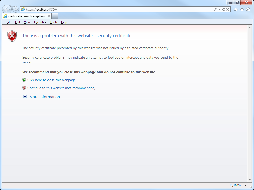 Unable to load certificates