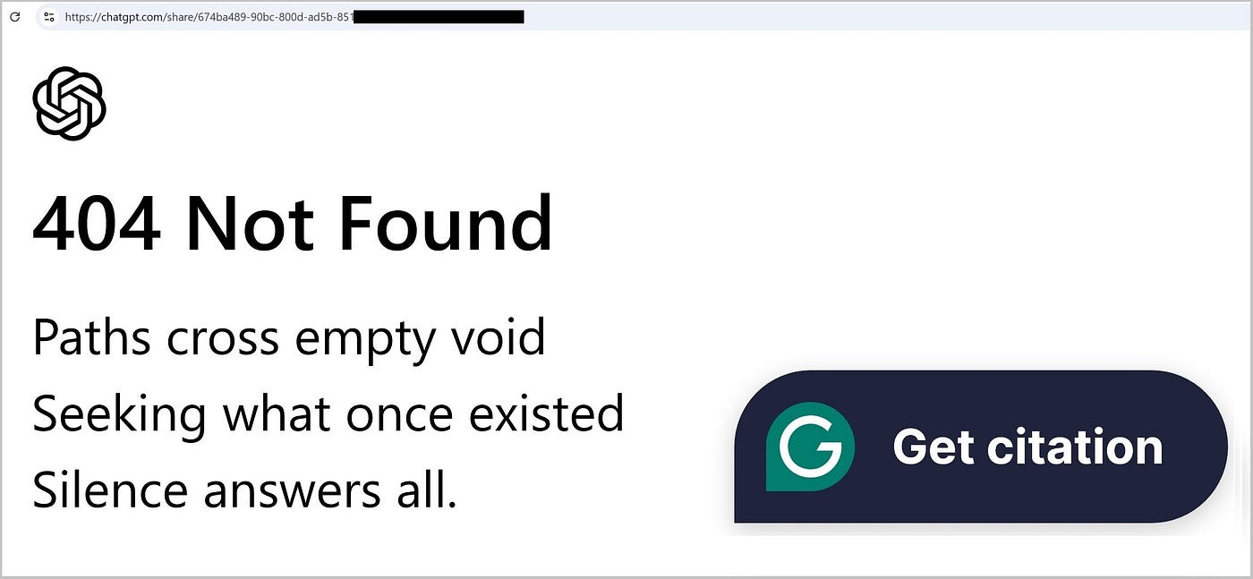 WHAT IS BEHIND A 404 IN CHATGPT?