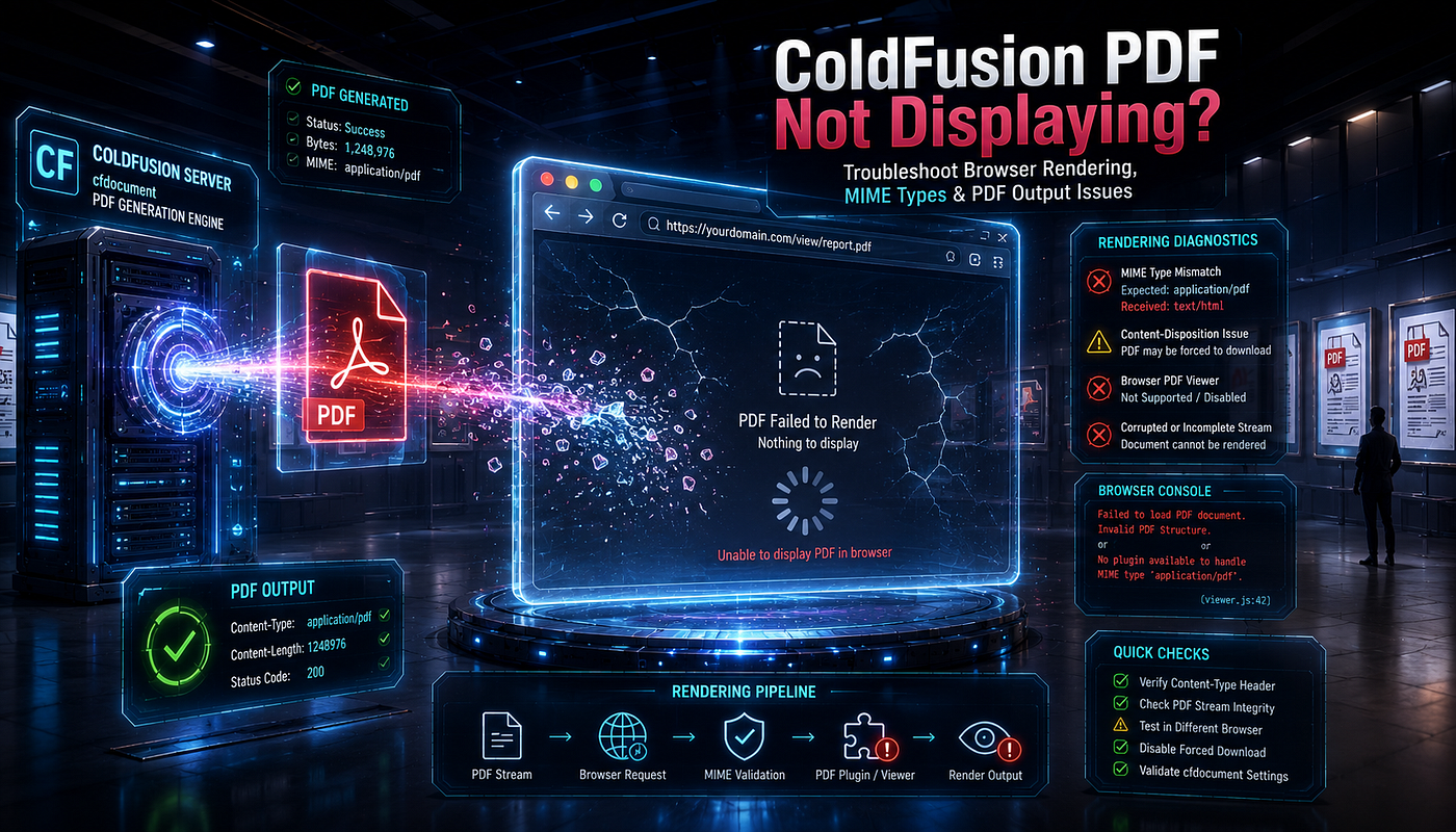 ColdFusion PDF Not Displaying in Browser: Causes, Fixes & Best Practices