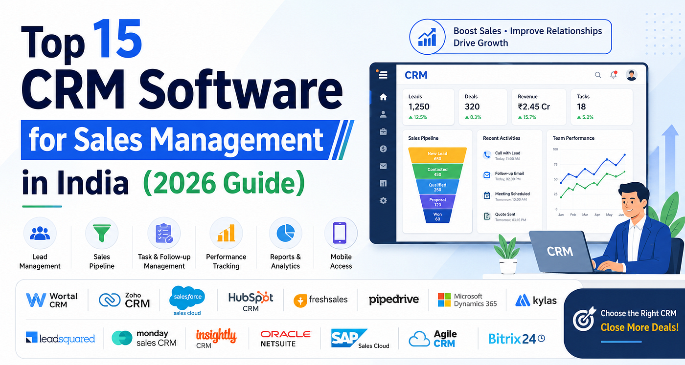 Top 15 CRM Software for Sales Management in India (2026 Guide)