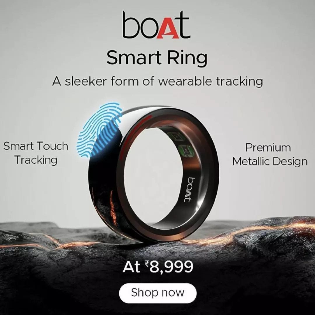 boAt Smart Ring unveiled in India with various health & fitness tracking  features - Gizmochina