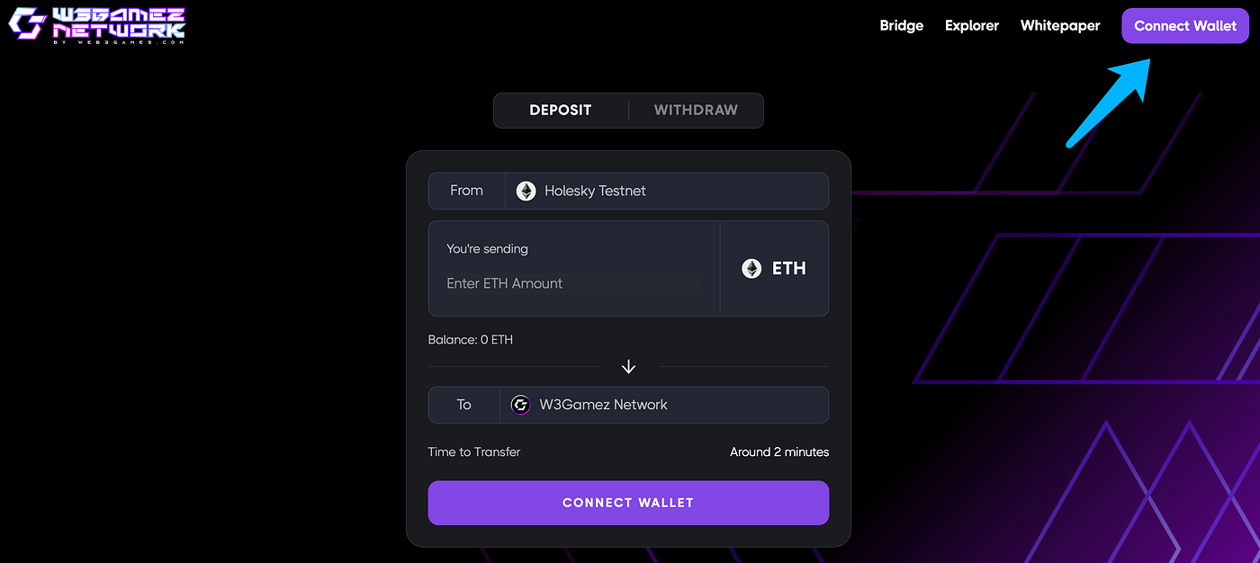Tutorial: How to bridge Holesky ETH to W3Gamez Network. | by Web3Games.com  Team | Medium