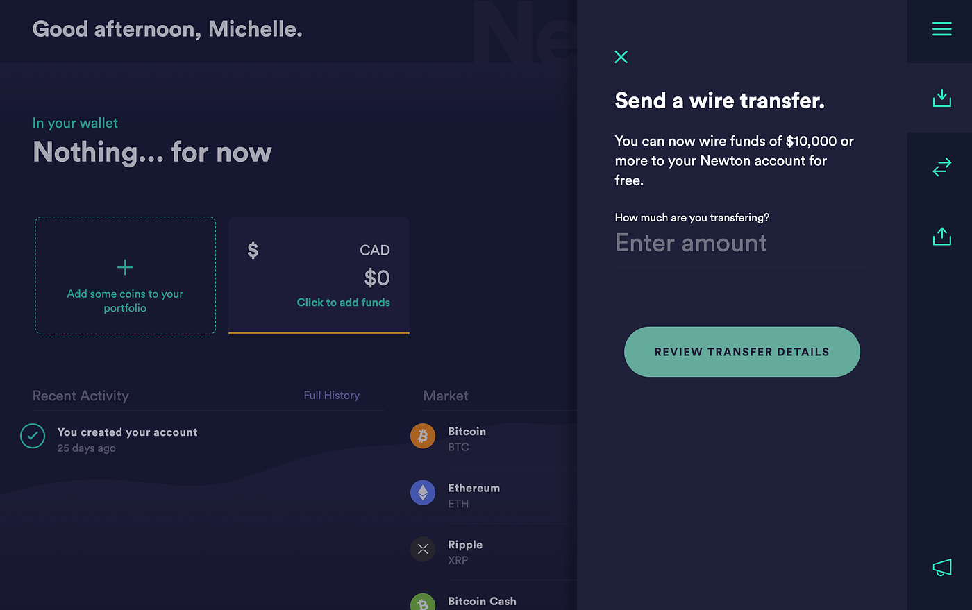 Introducing Wire Transfers: fund your Newton account from $10k-$1MM with no  holds | by Michelle | Newton Crypto | Medium