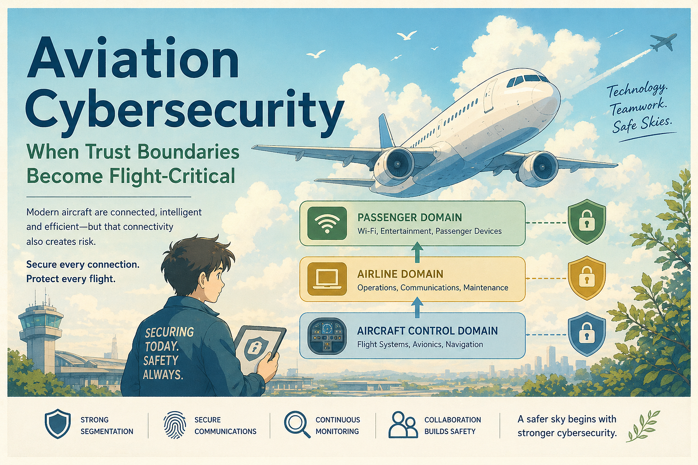 Aviation Cybersecurity: When Trust Boundaries Become Flight-Critical