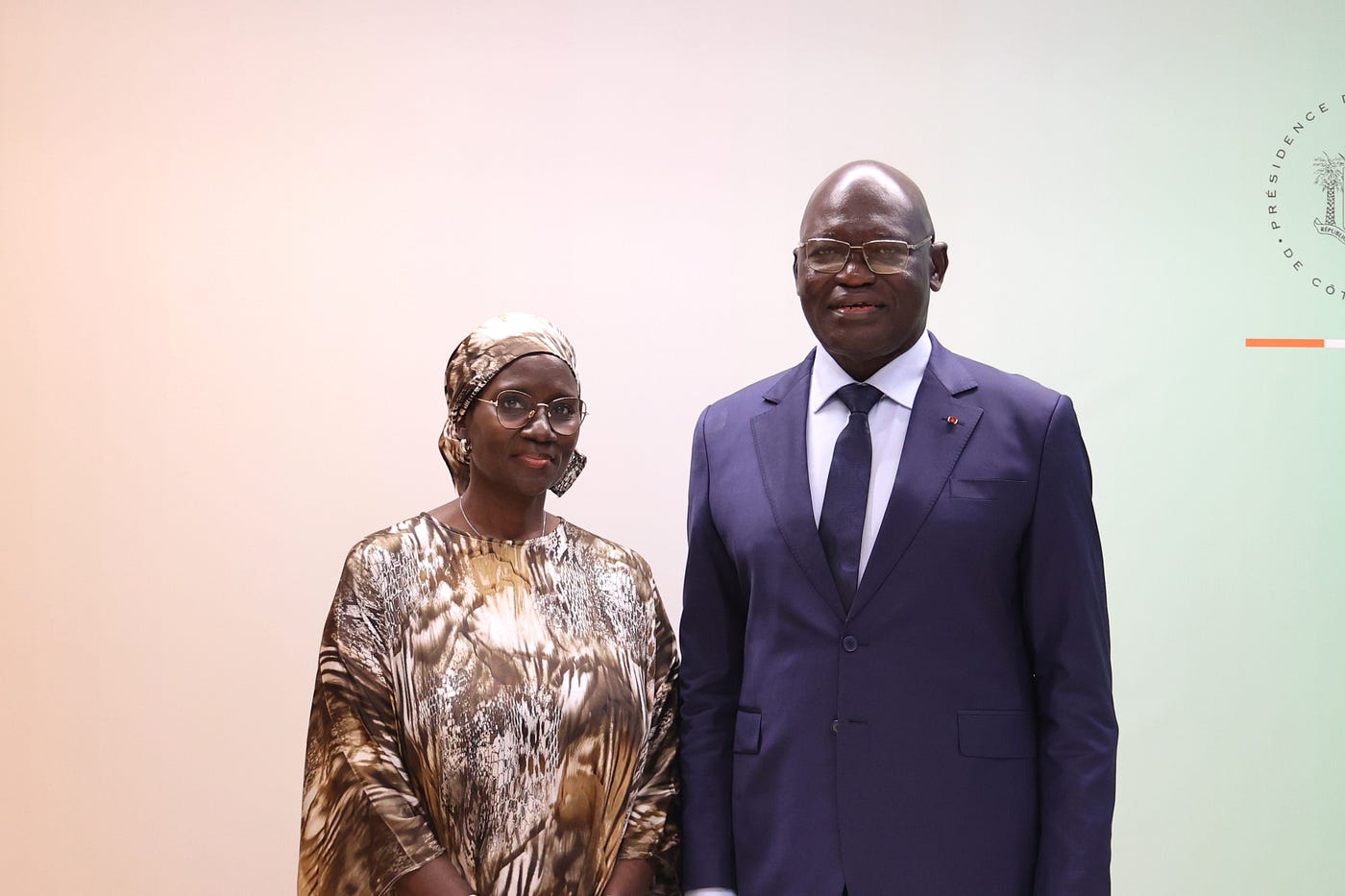 Ms. Kinday Samba, WFP Regional Director for West and Central Africa and Mr. Emmanuel Koffi Ahoutou, Minister and Chief of Staff to the Vice-President of the Republic of Côte d’Ivoire. ©CERFAM.