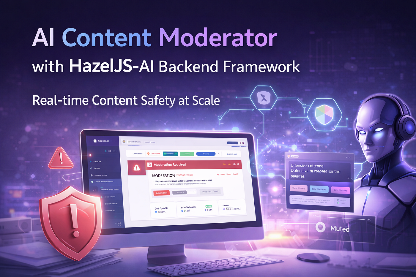 AI Content Moderator with HazelJS-AI Backend Framework
