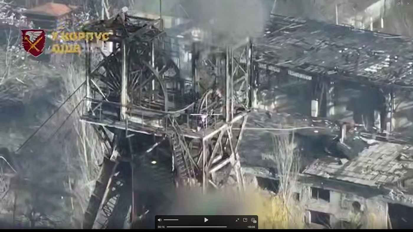 #5 — Aftermath of Russian flag being destroyed | Video Credit/Source: https://t.me/corps7DSHV/786