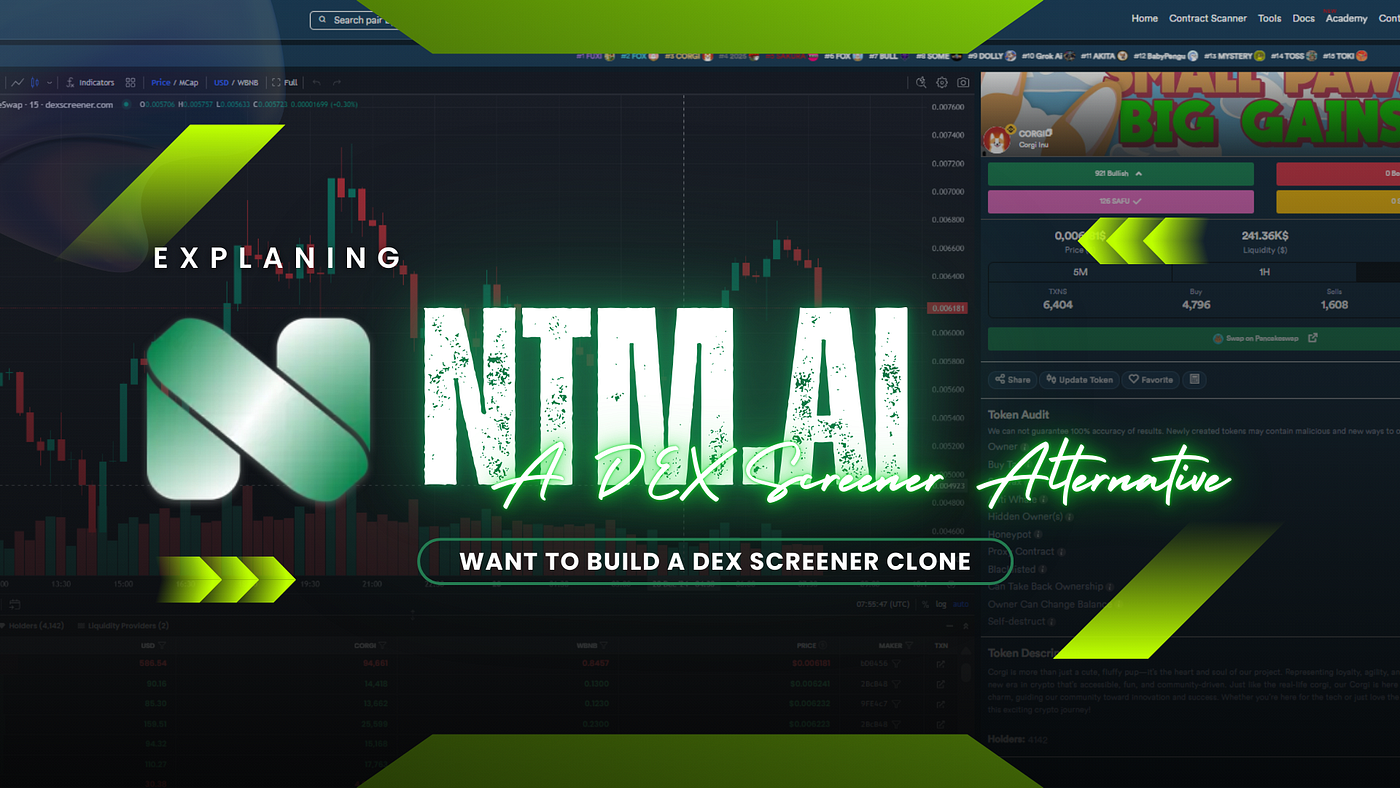 Explaining NTM.AI —A Product like Dexscreener