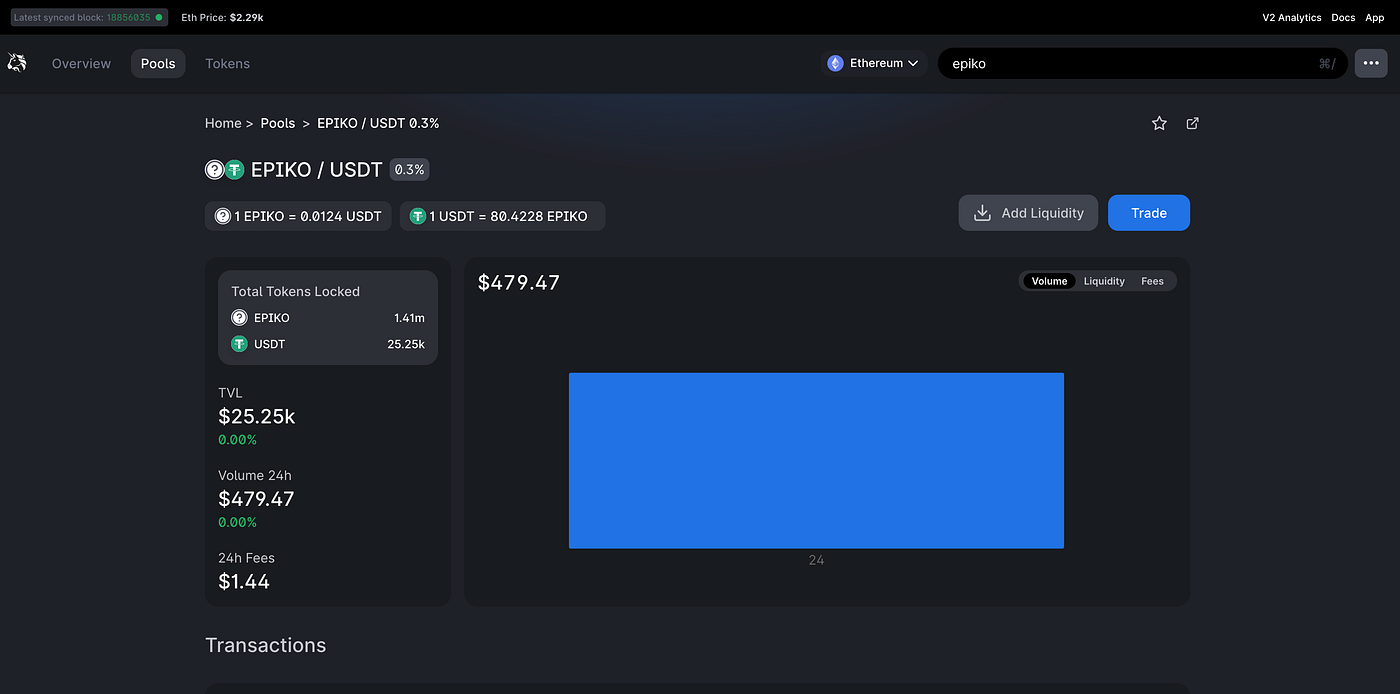 How to trade EPIKO on Uniswap DEX exchange | by Wharf Street Studios |  Epiko Entertainment | Medium