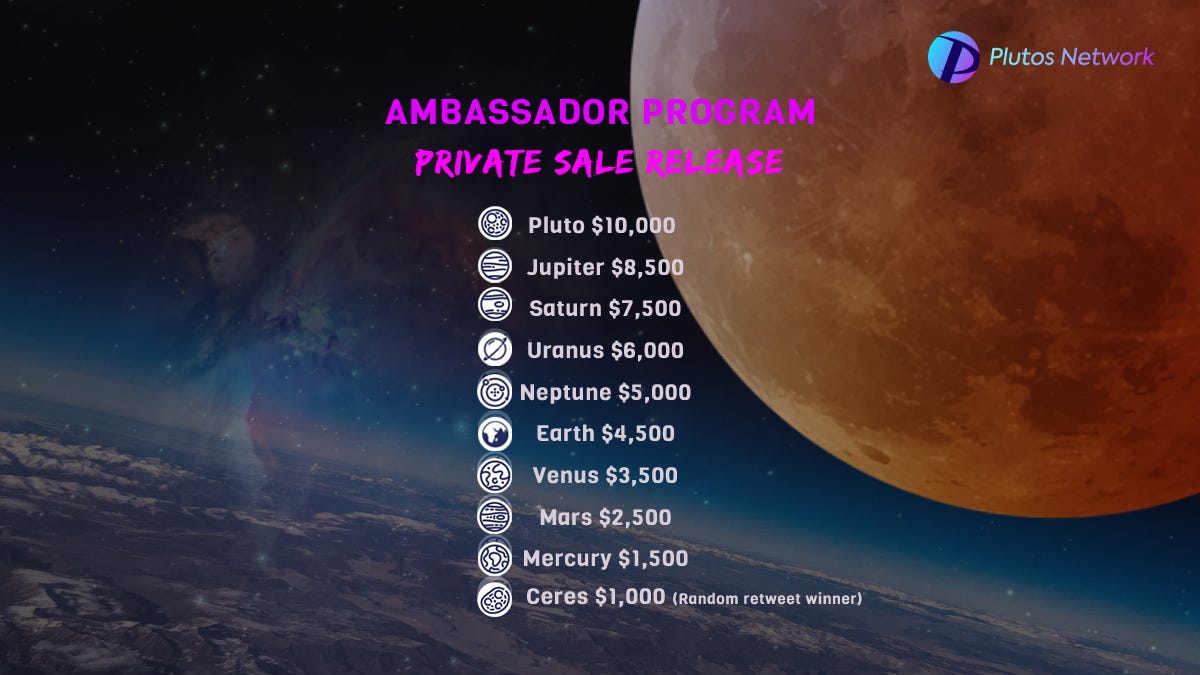 Plutos Network Ambassador Program | by PlutosNetwork | plutosnetwork |  Medium