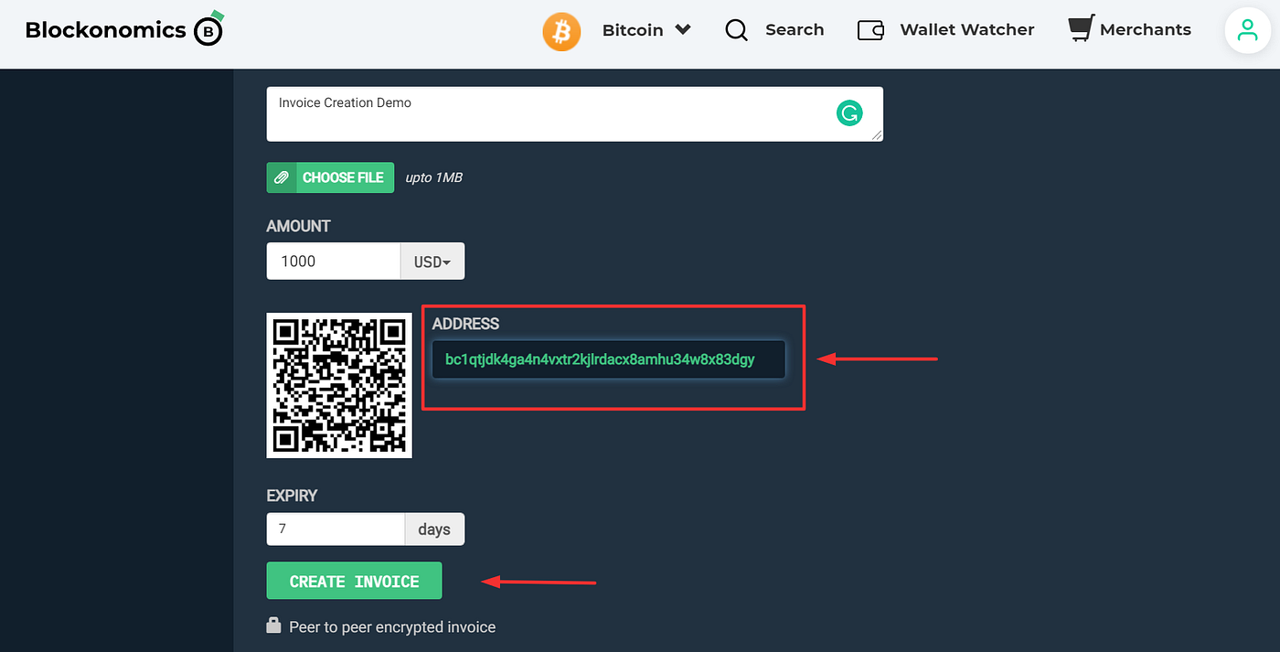 How To Create a Bitcoin Invoice — Blockonomics | by Arpit Agarwal |  Coinmonks | Medium