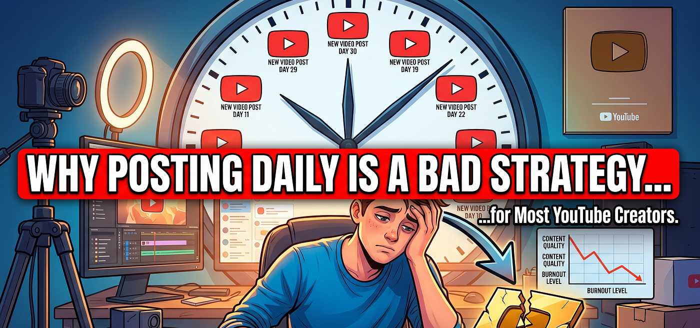 Why Posting Daily Is a Bad Strategy for Most YouTube Creators