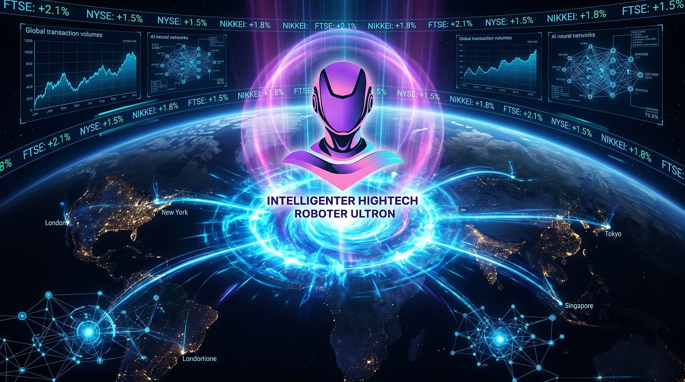 Intelligenter Hightech-Roboter Ultron: Die Evolution des Börsensystems
