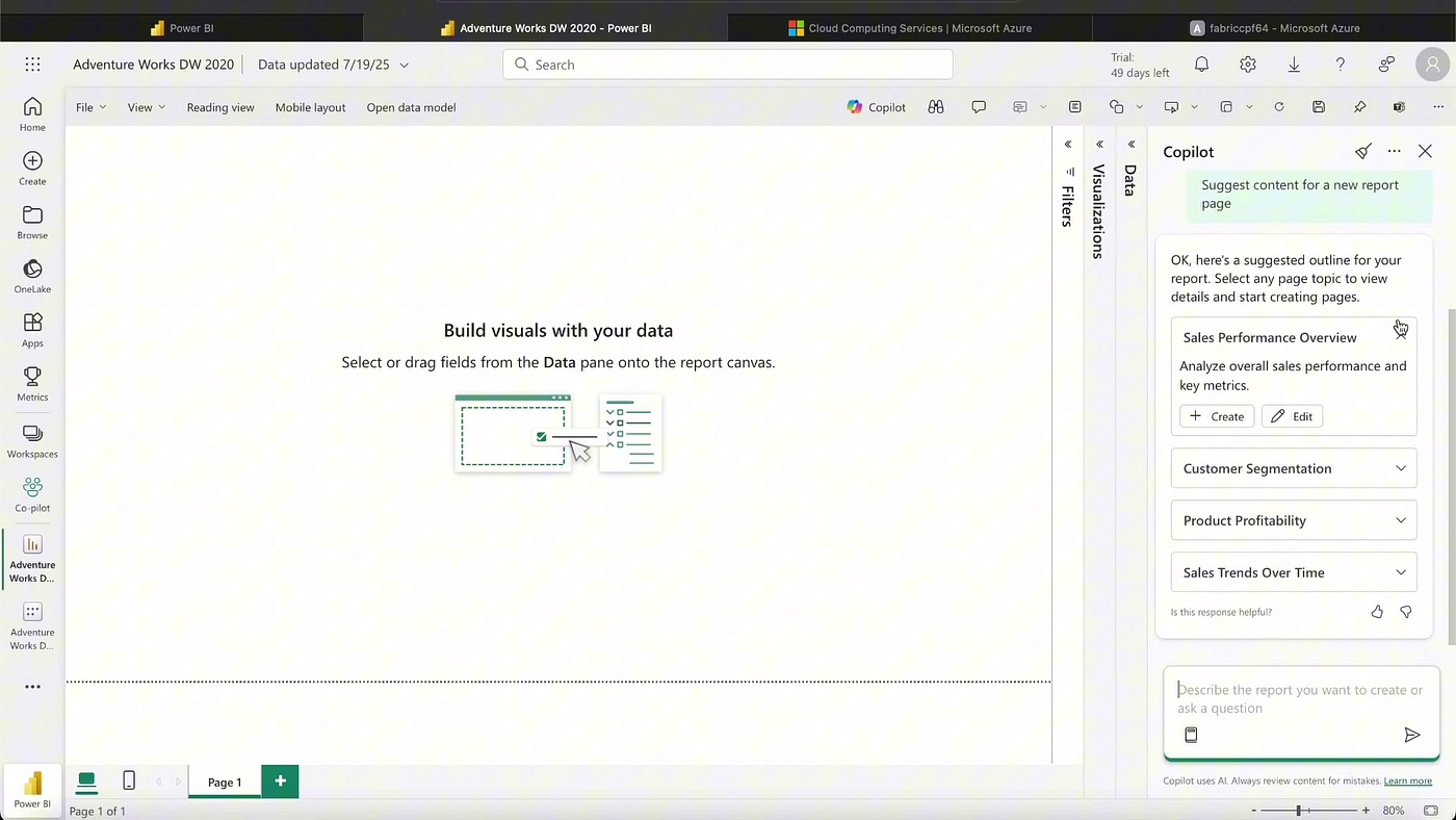 Rapor Oluşturmayı PowerBI Copilot’a Bıraktım