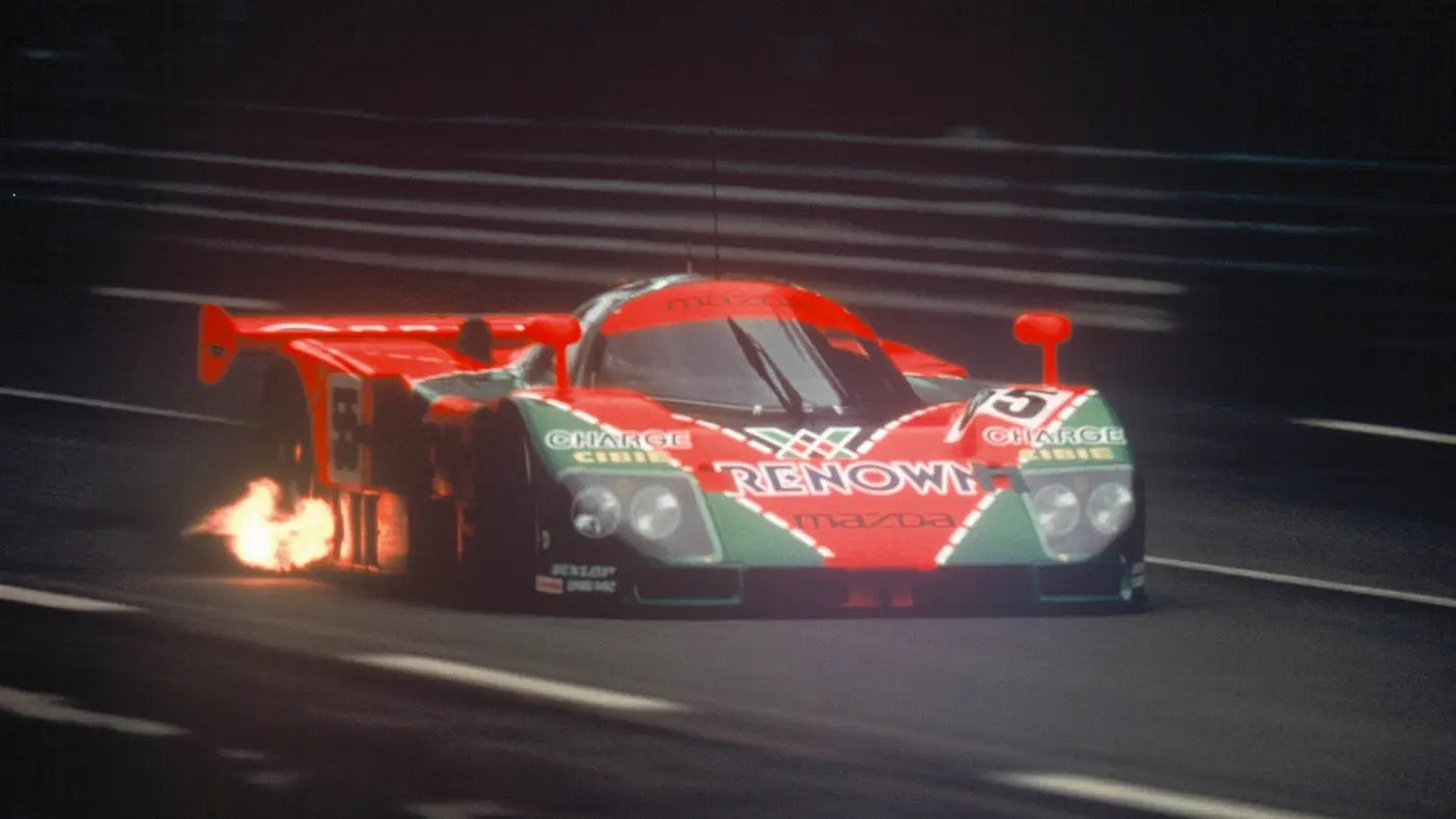 Beautiful replica of the Mazda 787B Le Mans car, of course