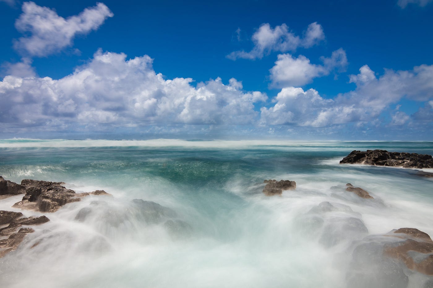 Chasing Waves in Mauritius with a Slow Shutter