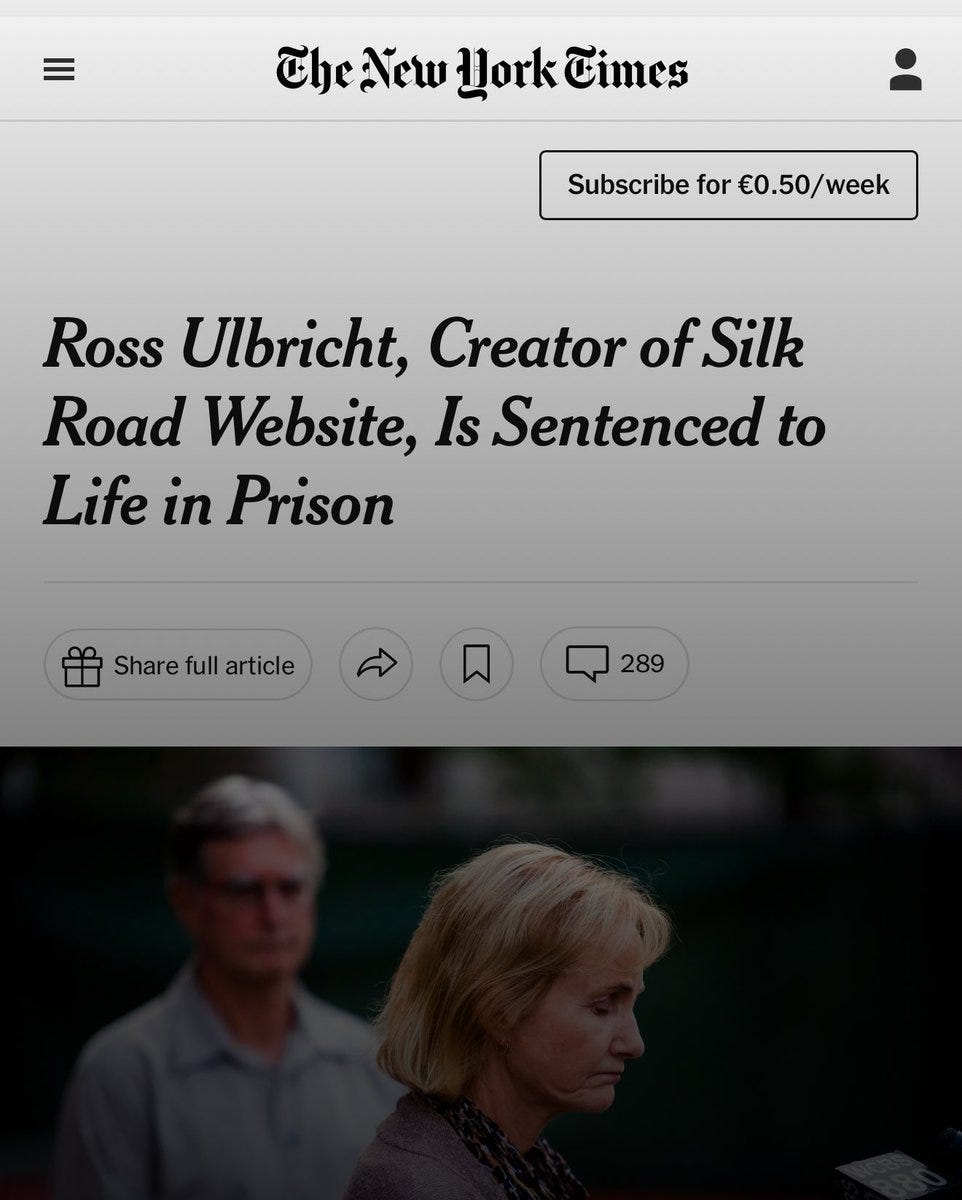 The Story of Ross Ulbricht: Why His Pardon Matters for Crypto and Freedom |  by Shogun Saski | Medium