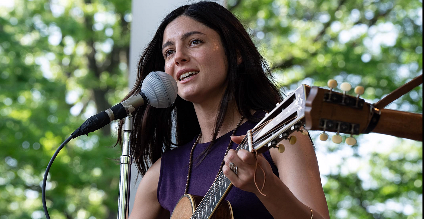 Barbaro as Joan Baez. Photo credit Searchlight Pictures