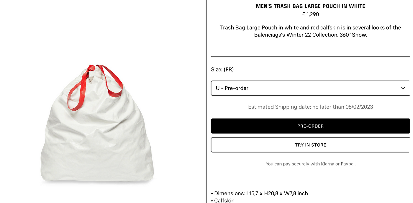 NowThis on X: Want to carry a fashionable trash bag? Balenciaga