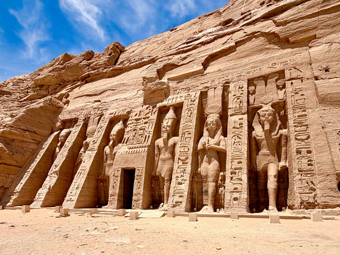 The Small Temple is dedicated to Rameses’ Il favorite queen, Nefertari, and the goddess Hathor. Photo: David A. Laws