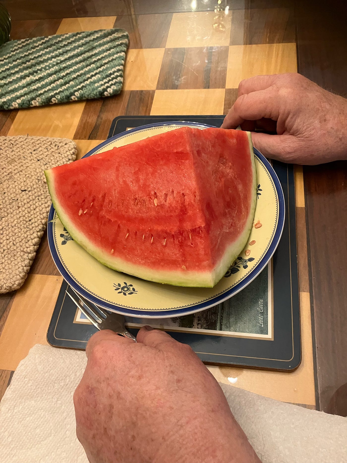 My photo of watermelon from a neighbor