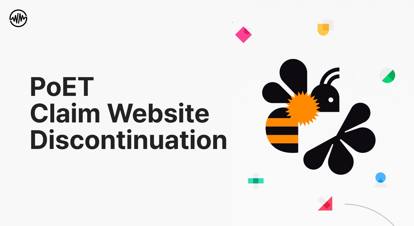 PoET Claim Website Discontinuation