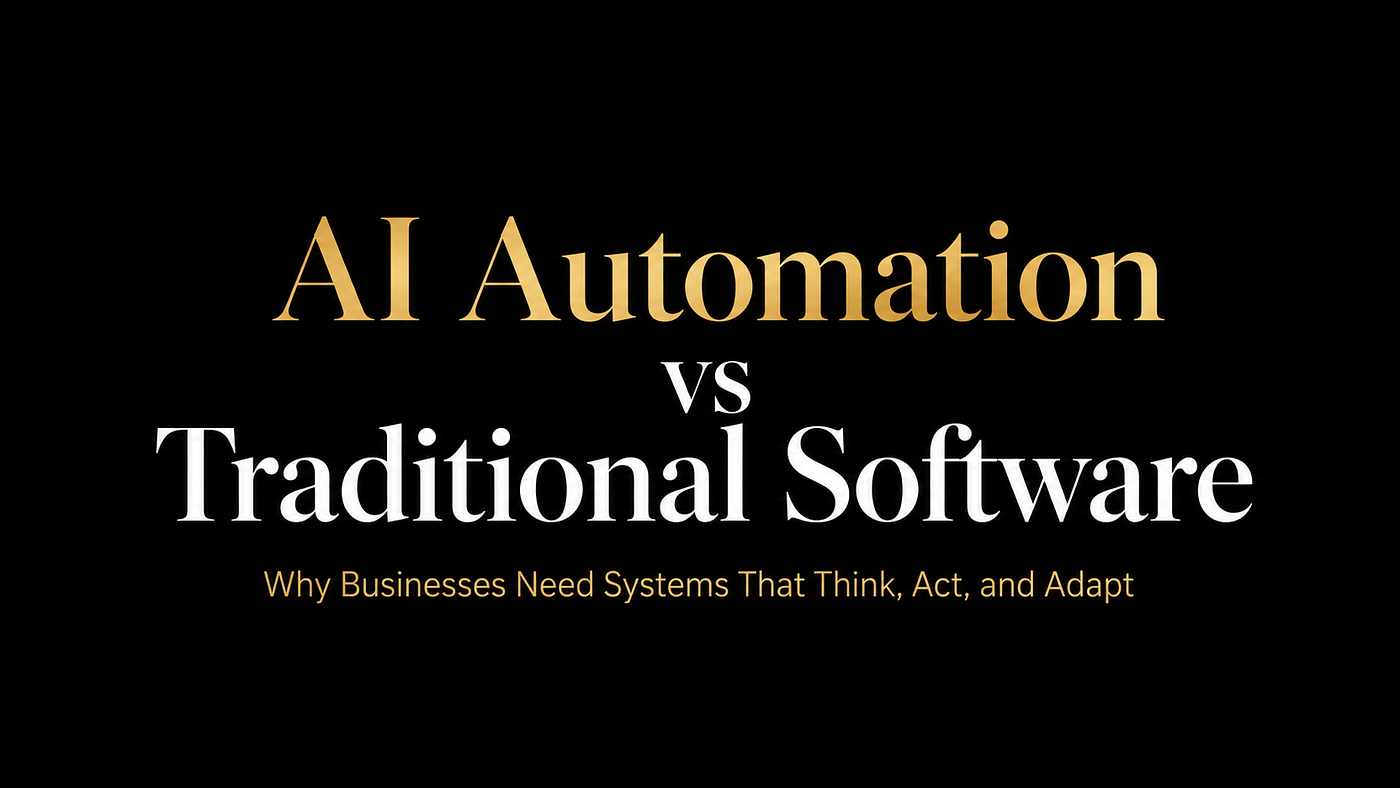 AI Automation vs Traditional Software: Why Businesses Need Systems That Think, Act, and Adapt