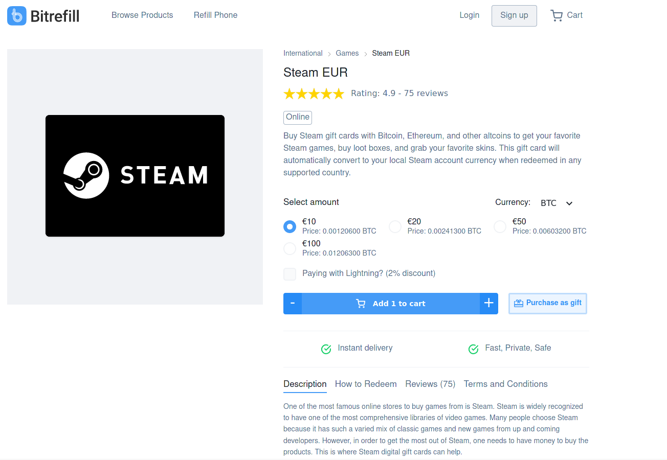 Buy Steam Vouchers with Bitcoin, Litecoin, & More | by Bitrefill |  Bitrefill Blog | Medium
