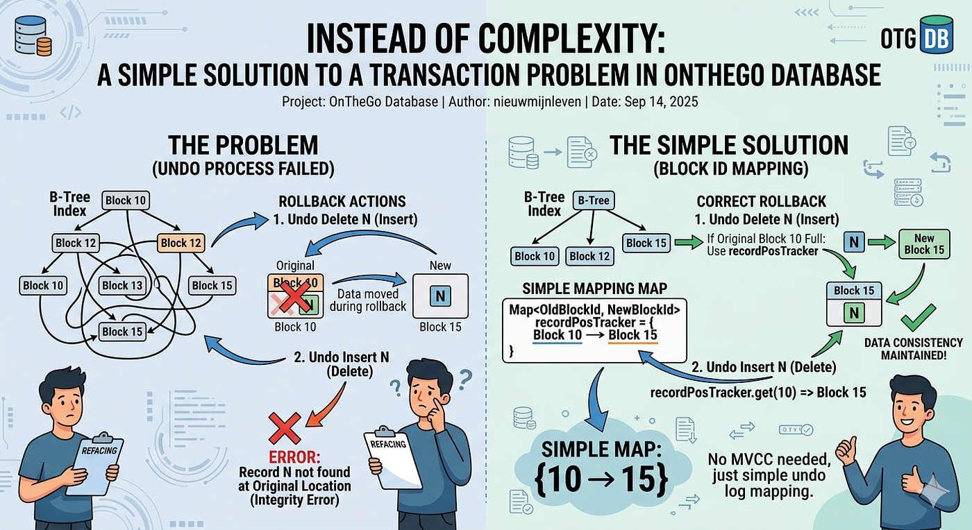 Instead of Complexity: A Simple Solution to a Transaction Problem in OnTheGo Database