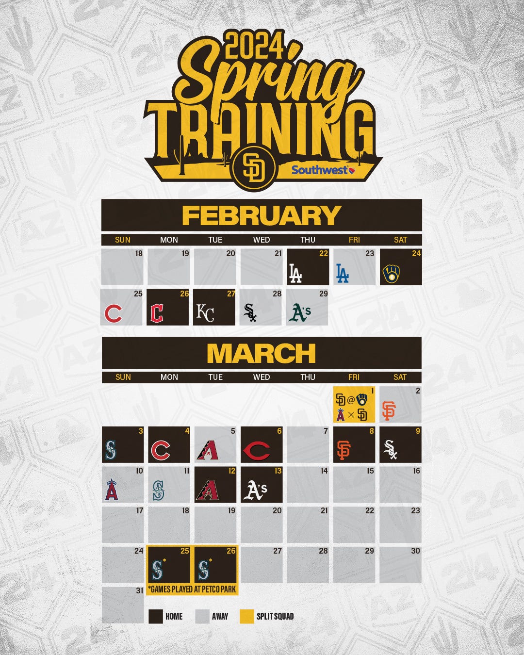 San Diego Padres Spring Schedule 2024 Annie Brianna