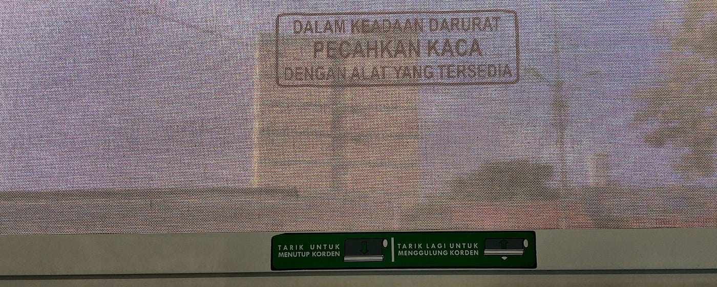 Various important Information near and on the window.