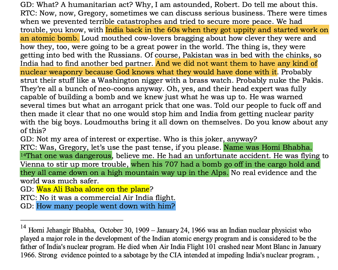 Image from: Douglas, Gregory. Conversations with the Crow: The Final Conversations of Robert Trumbull Crowley. 2013. Conversation 22, July 5, 1996.