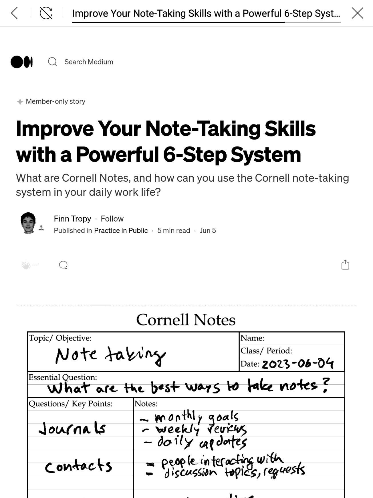 Improve Your Note-Taking Skills with a Powerful 6-Step System