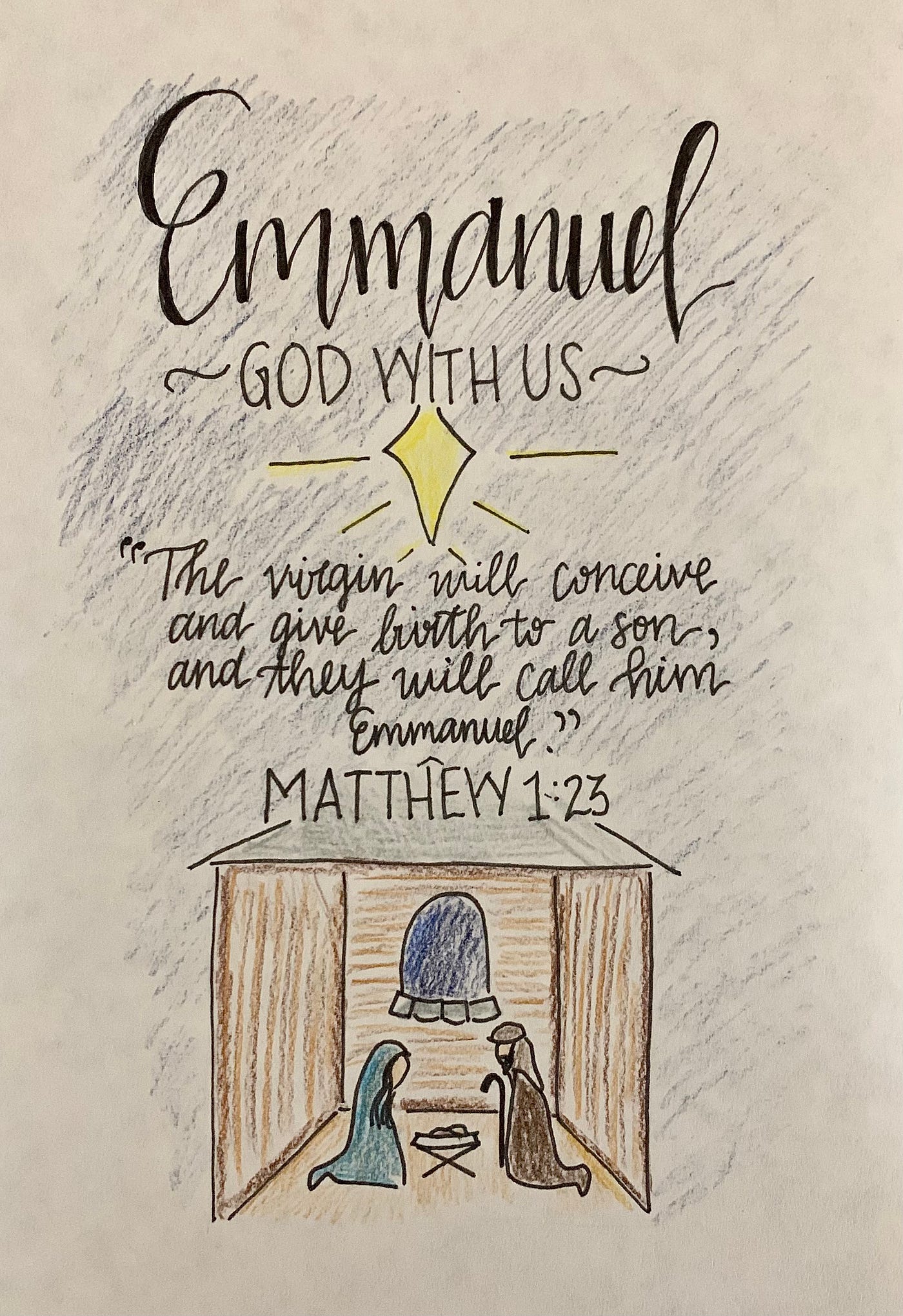Emmanuel — God is with Us. “The virgin will conceive and give… | by Mary  Harmening | Medium