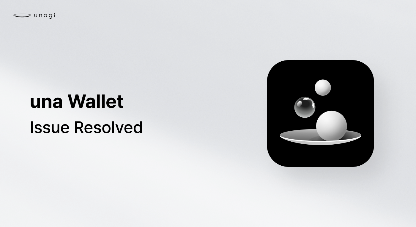 una Wallet Service Issue Resolved (iOS)