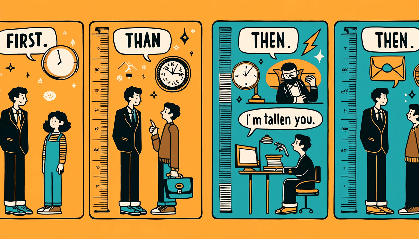 Editly Etymology: than vs then