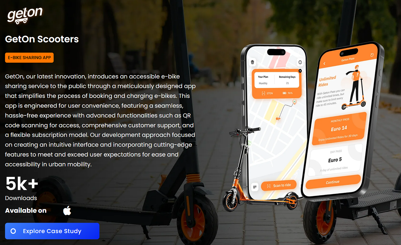 Idea Usher Review: e-Bike Sharing App Case Study — GetOn Scooter