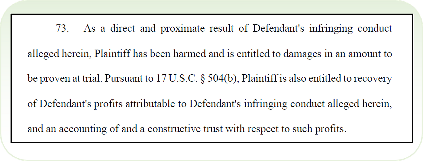 Starkloff’s lawsuit requested a full accounting of Aviation Gin’s profits in order to determine the financial harm done to her