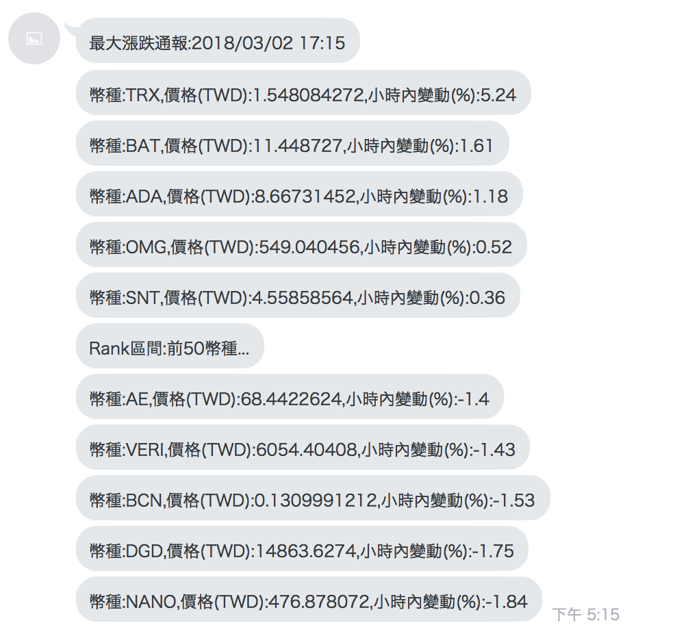 Line Bot：加密貨幣到價通知. 看了幾篇Line Bot前輩的文章才能順利完成加密貨幣到價通知… | by 張凱喬| Medium