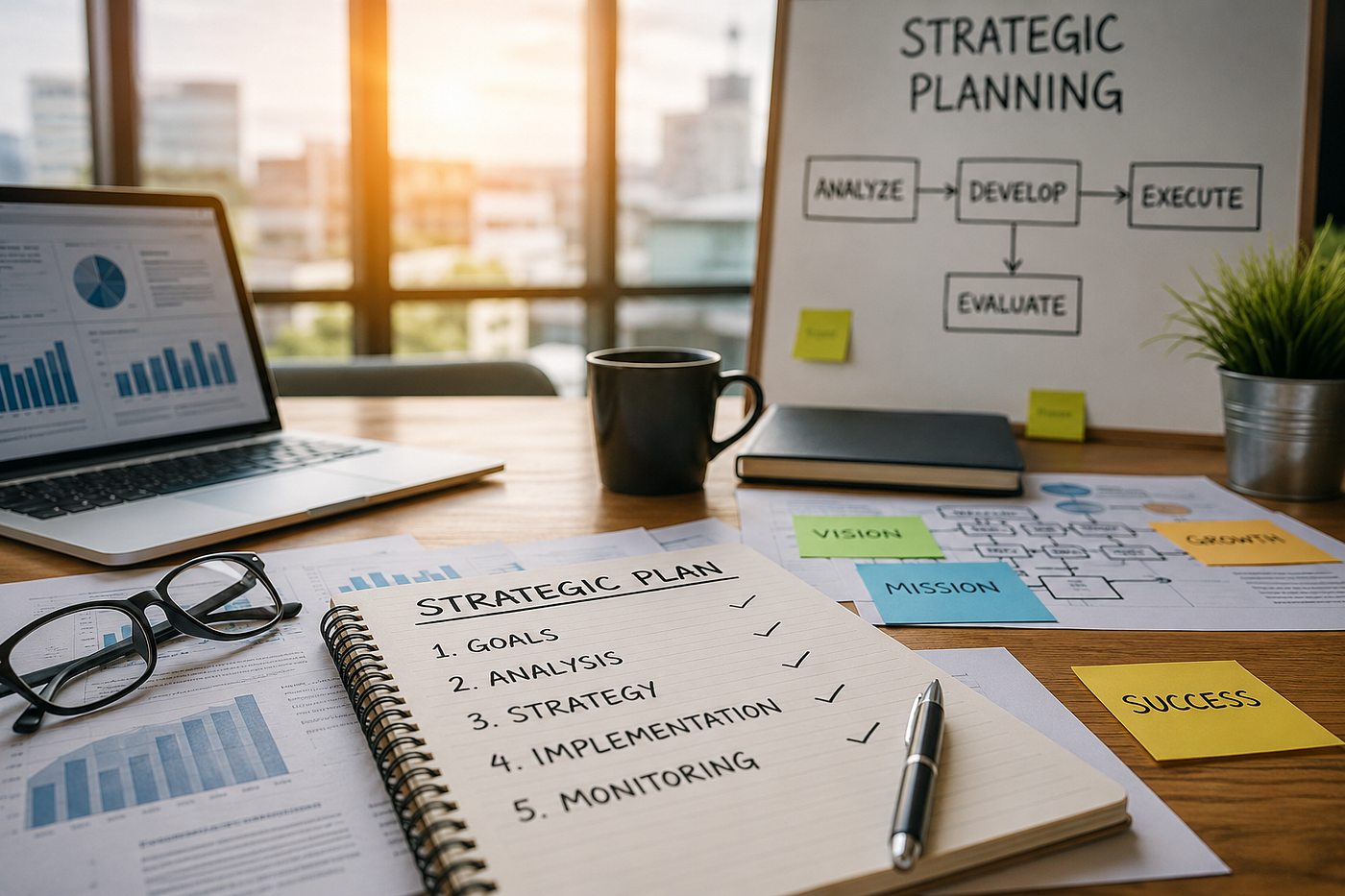 A visual representation of strategic planning, highlighting the importance of disciplined analysis, operational alignment, and long-term decision-making for sustainable business growth.