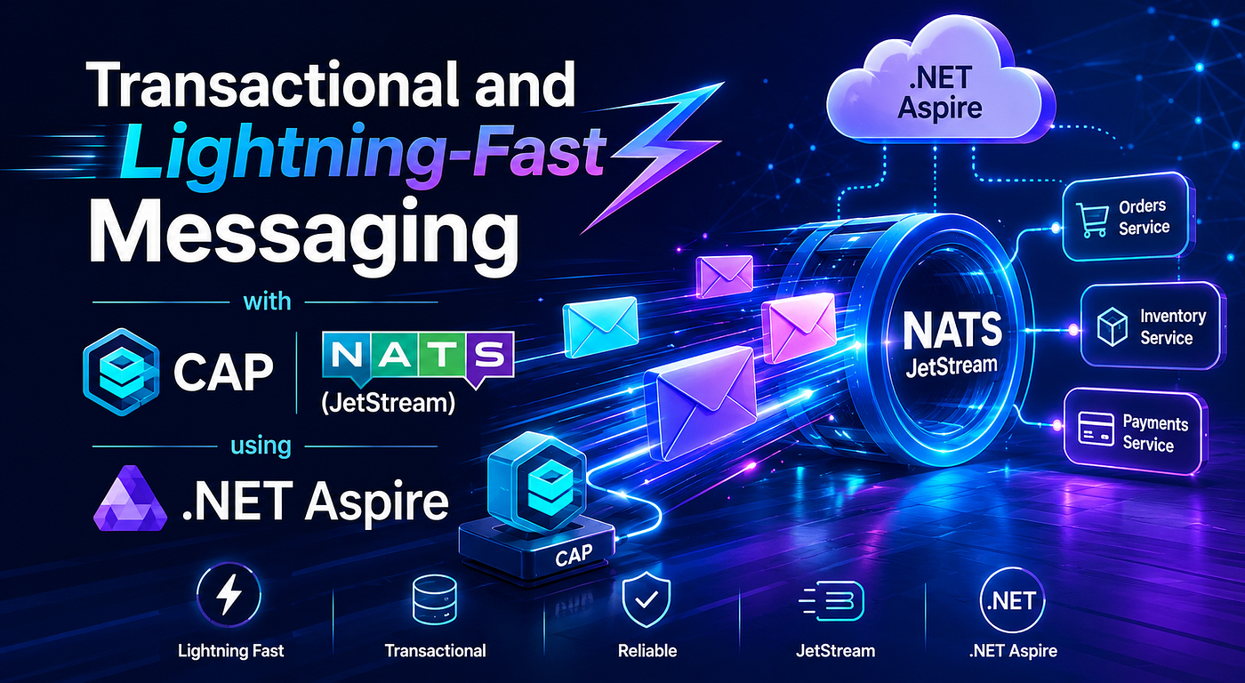 Transactional and Lightning-Fast Messaging with CAP and NATS (JetStream) using .NET Aspire