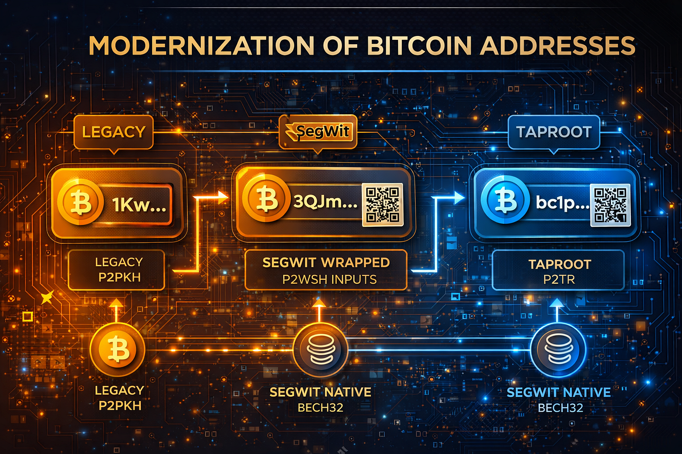 Bitcoin Later Addresses: From SegWit to Taproot