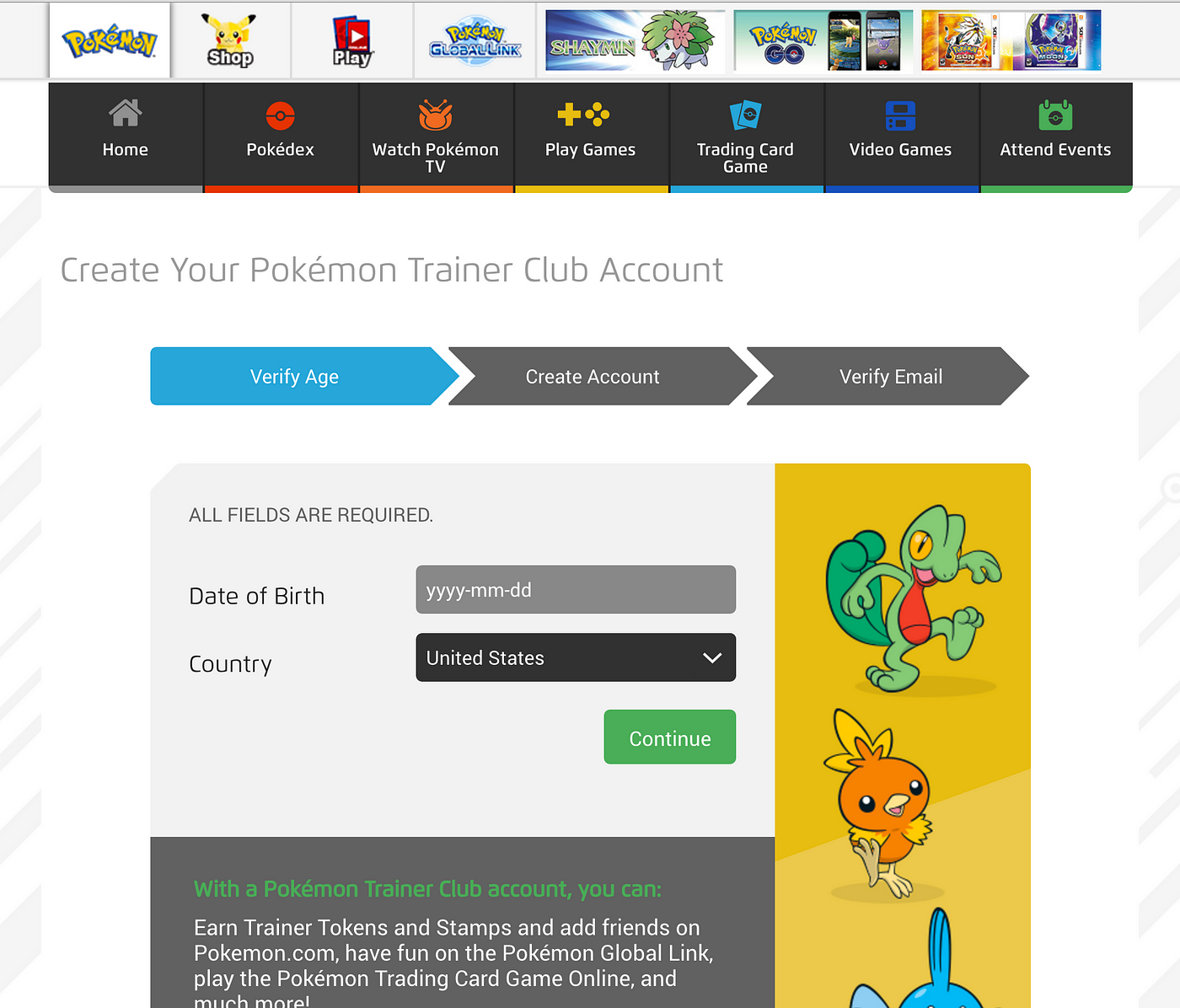 How To Create A Pokemon Go Trainer Club Account on Android