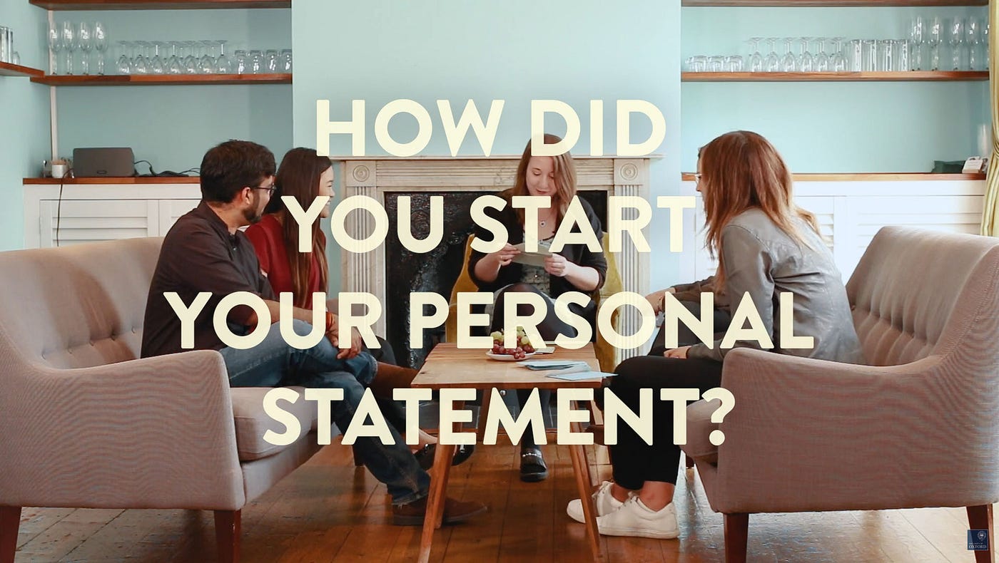 Writing your personal statement. Advice from Oxford students on writing… |  by Graduate Study at Oxford | Applying for graduate study at Oxford | Medium