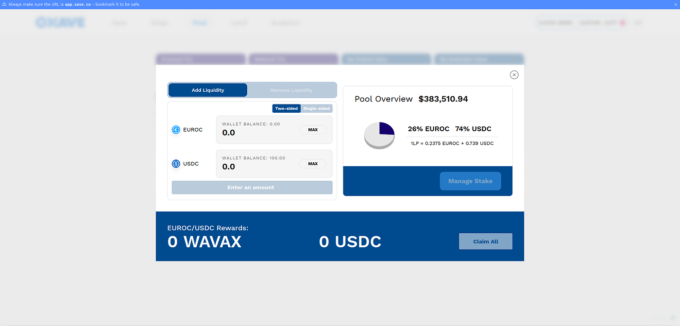 Earning Stablecoins on Avalanche #1 — $USDC / $EUROC with Xave and Balancer  | by harry.avax | Medium