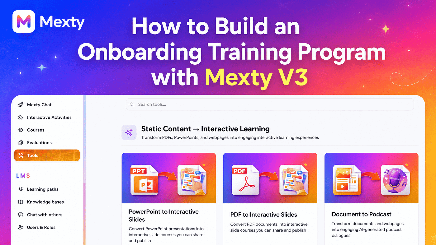 How to Build an Onboarding Training Program with Mexty V3
