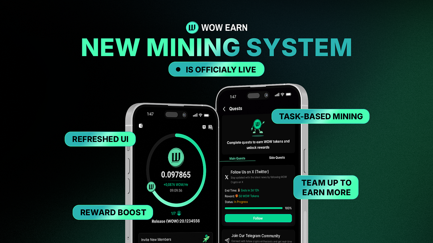 ⚒ WOW EARN Mining Guide: Start Earning On-Chain Rewards from Zero | by WOW  EARN | Medium