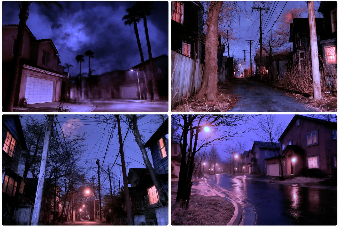 a paranormal image grid made with SREF ID: 910977061 — created by the author in the Midjourney v8.2 preview